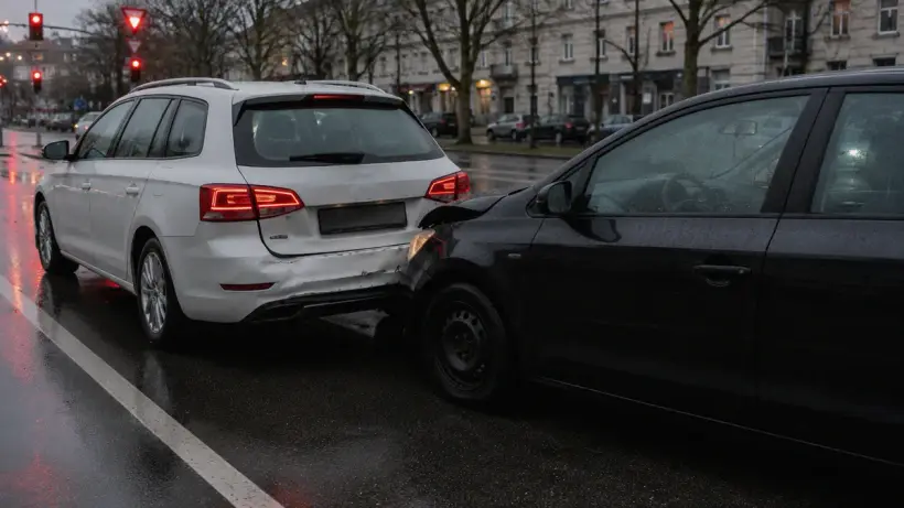 Bremsrempler an der Ampel — Auffahrunfall mit Heckschaden